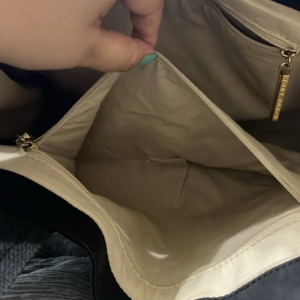 Tory Burch Nylon/Patent Leather Weekender Tote, Black